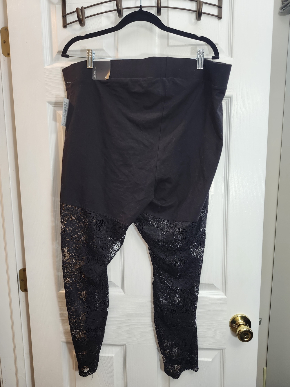Torrid Black High-Waist Leggings with Lace Panels, Torrid 4 = 4X, NWT
